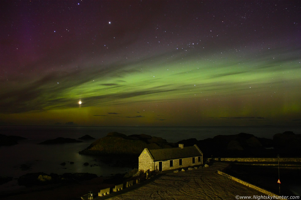 Aurora Display, Giants Causeway & Ballintoy Harbour