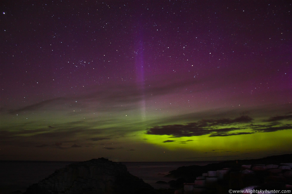 Aurora Display, Giants Causeway & Ballintoy Harbour