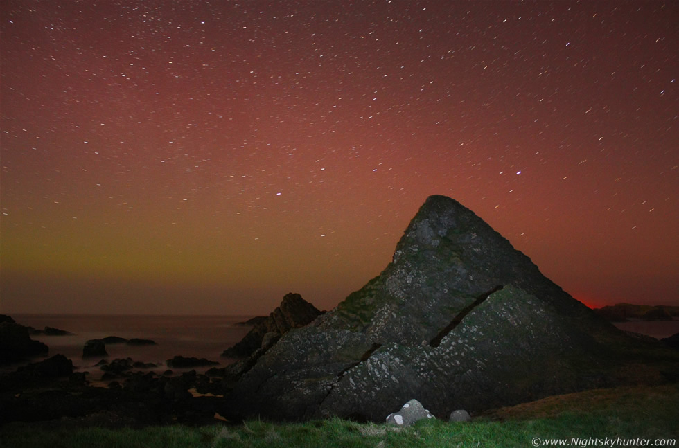 Ballintoy/White Park Bay Beach Aurora Display - March 27th 2012