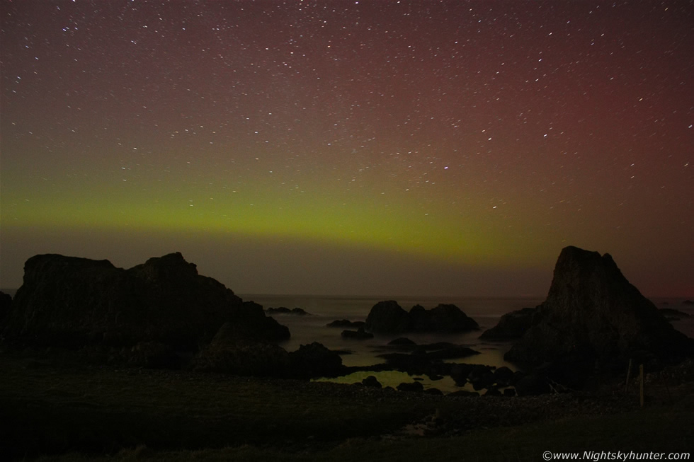 Ballintoy/White Park Bay Beach Aurora Display - March 27th 2012