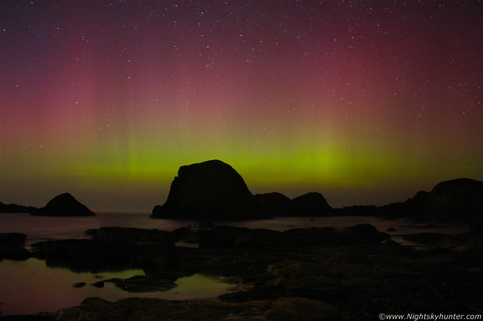 Ballintoy/White Park Bay Beach Aurora Display - March 27th 2012