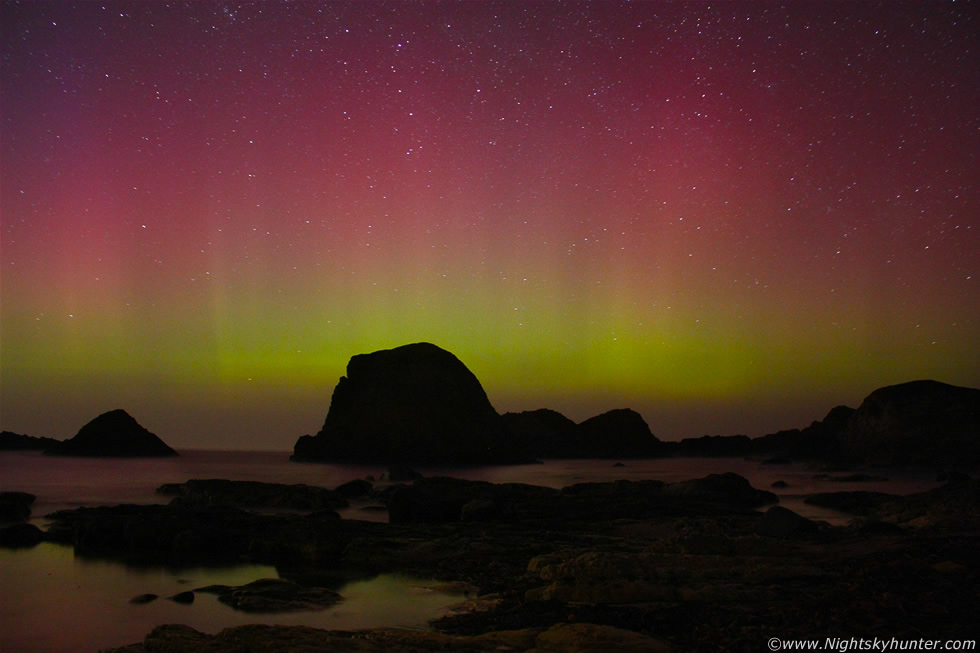 Ballintoy/White Park Bay Beach Aurora Display - March 27th 2012