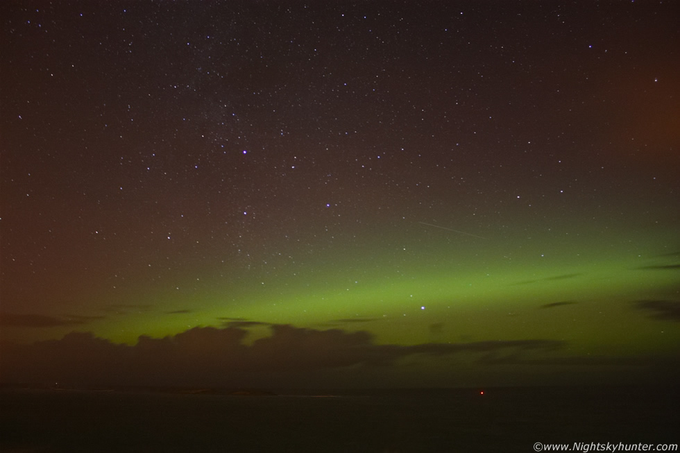 Aurora Borealis, Ballintoy Harbour, Antrim Coast, N. Ireland