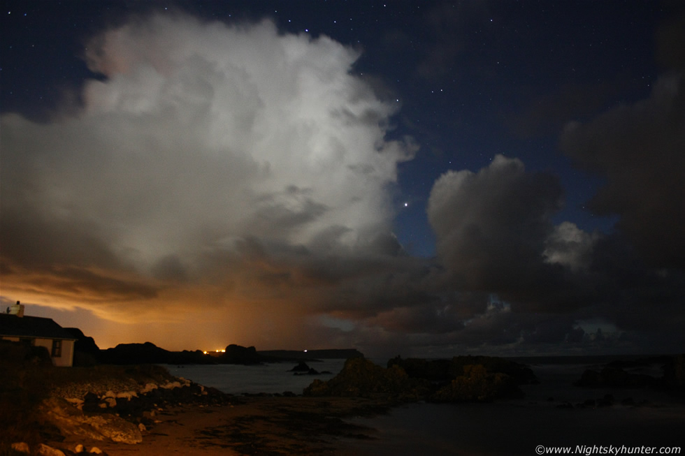 Ballintoy Harbour Moonlit Showers & Stars