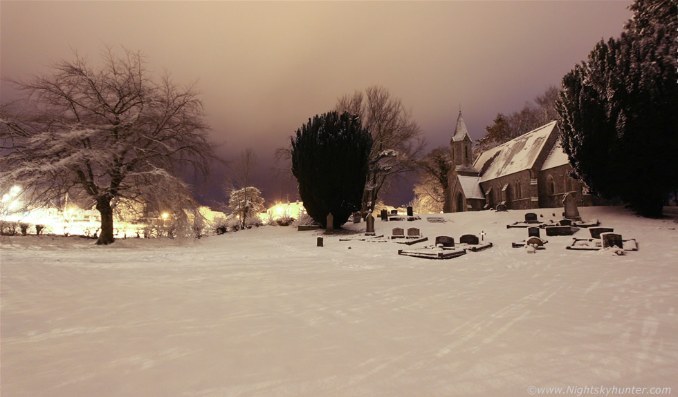 Swatragh Church In Moonlit Snow