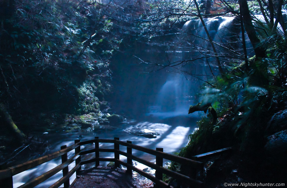 Glenariff Full Moon Waterfall