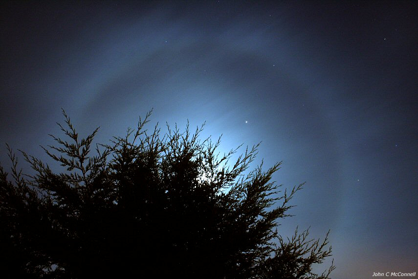 Christmas Eve Moon Halo