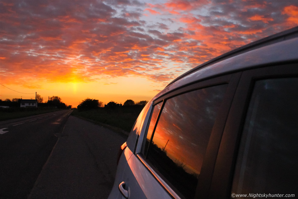 Omagh Road Sun Pillar & Sunset