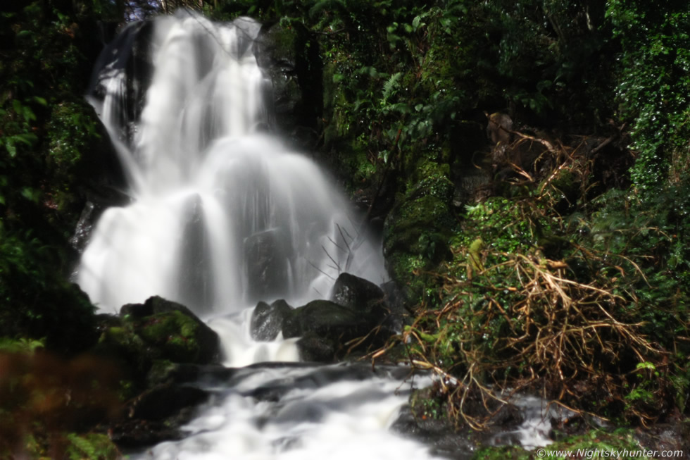 Downhill Moonlit Waterfall