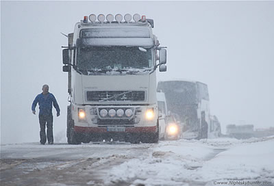 Snow Storm Road Scenes